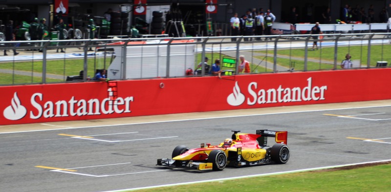 Marciello on the International Straight during the Feature Race at Silverstone
